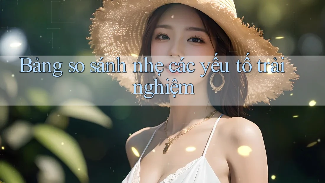 Bảng so sánh nhẹ các yếu tố trải nghiệm