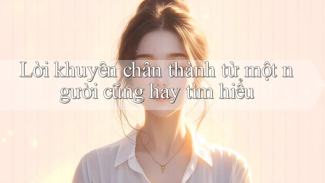 Lời khuyên chân thành từ một người cũng hay tìm hiểu